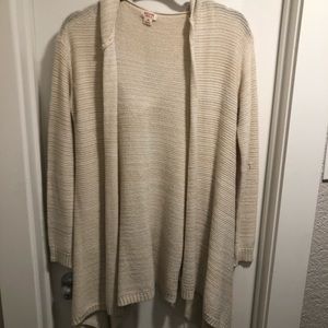 Hooded cardigan - cream